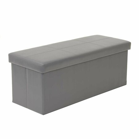 KD BUFE 16.75 x 43 x 17.5 in. Classics Model Foldable Tufted Storage Bench, Gunmetal Gray KD2752112